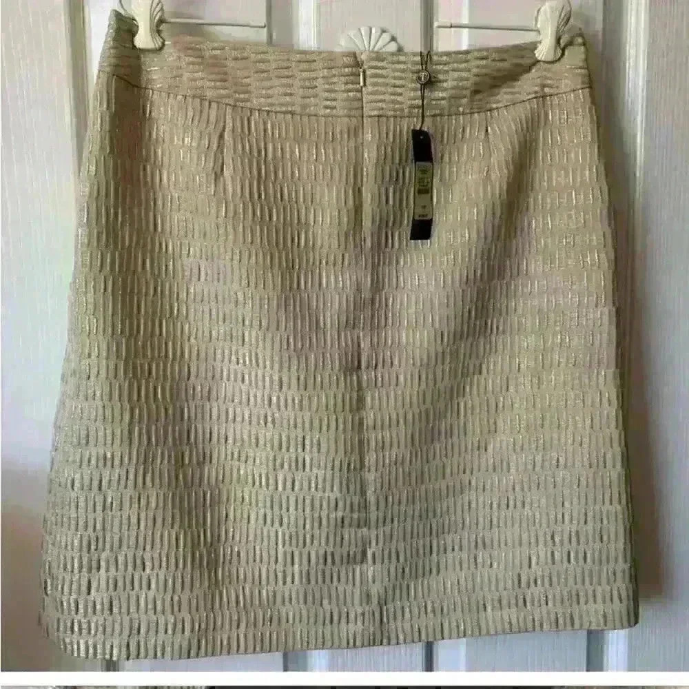 Talbots gold sparkle skirt, new with tags       - Picture 6 of 7